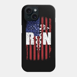 RN Nurse 4th of July Patriotic American USA Flag Gift Phone Case