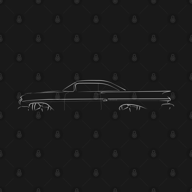 front/profile - 1959 Impala - stencil, white by mal_photography