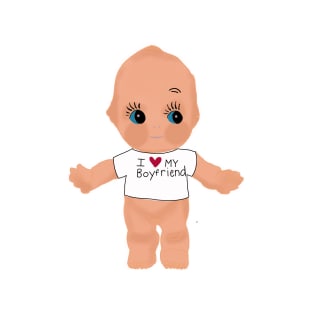 I heart my boyfriend kewpie baby T-Shirt