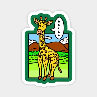 Funny cartoon giraffe Magnet