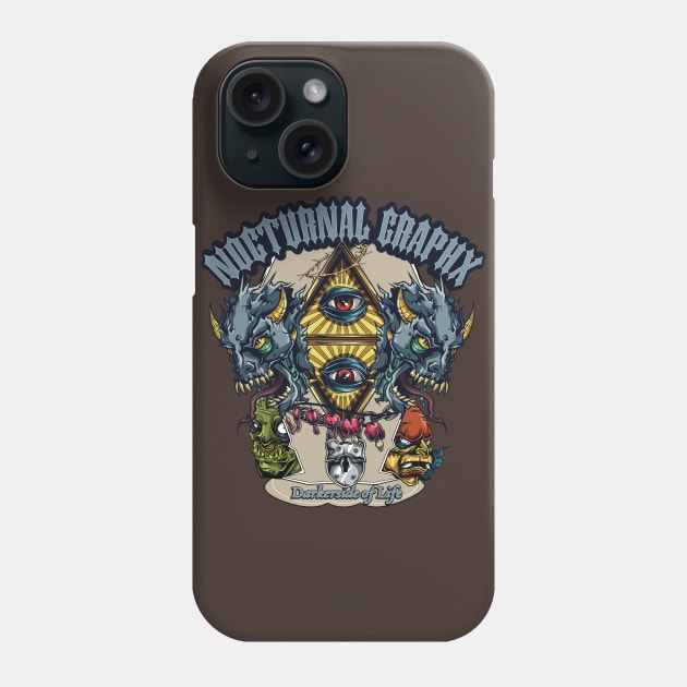 Horror mockup Phone Case by Dark Planet Tees