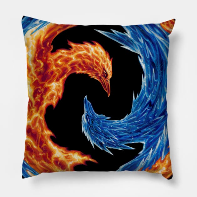 Fire and Ice Pillow by Spiderwebart Gallery