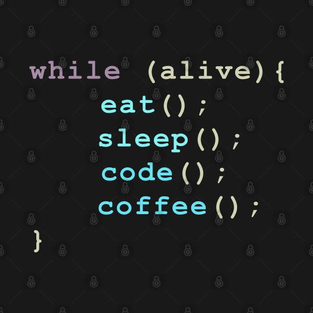 while alive eat sleep code coffee and repeat by yassinnox