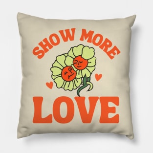 Show More Love Daisy Groovy Pillow