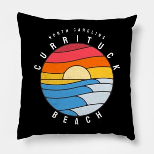 Currituck Beach, NC Stained Glass Sunrise Summertime Pillow