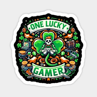 One Lucky Gamer St Patrick's Day Magnet