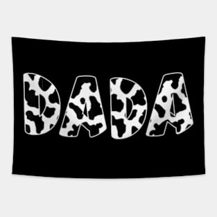 Dada Cow Print Cow Pattern Father Day Tapestry