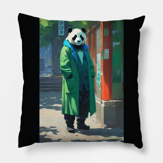 Surgeon panda after graduation Pillow by Spaceboyishere