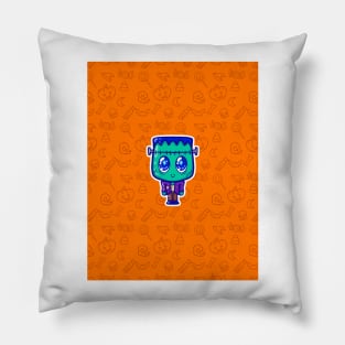 Cute little monster Frankenstein pattern Pillow