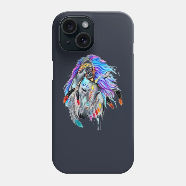 Colorful horse head Phone Case by Pieartscreation