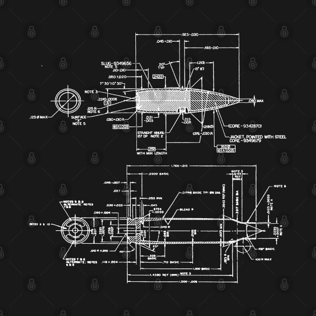 5.56mm Projectile and Case Drawings by erock