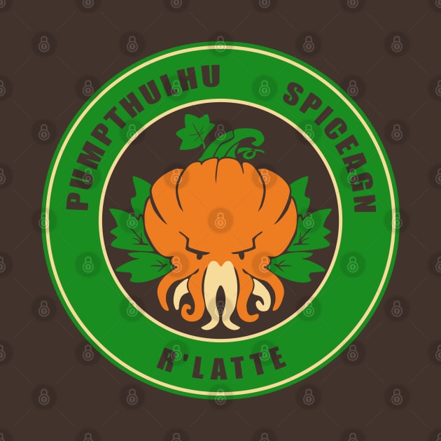 Pumpthulhu (coffee logo parody colorful version) by StudioBliz