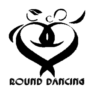 Round Dancing Heart BLK T-Shirt