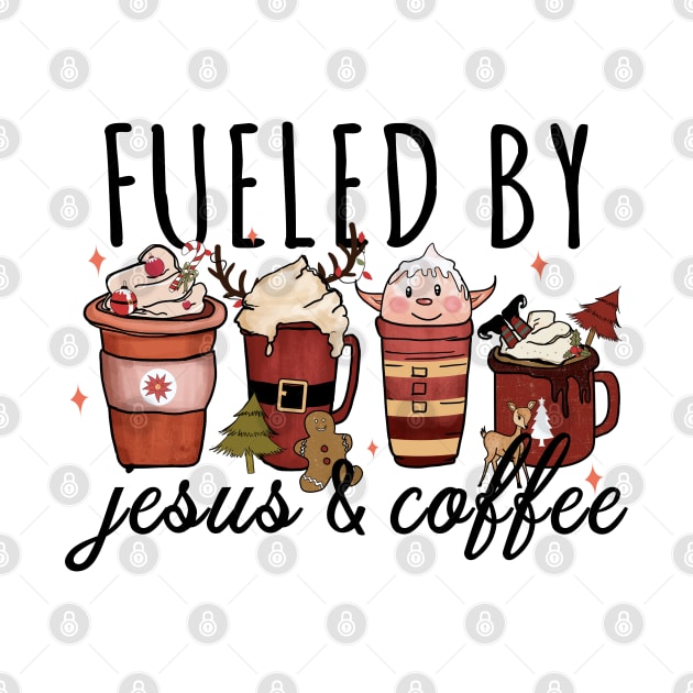 Funny Fueled By Coffee Jesus Caffeine Lover Christmas by Daytone