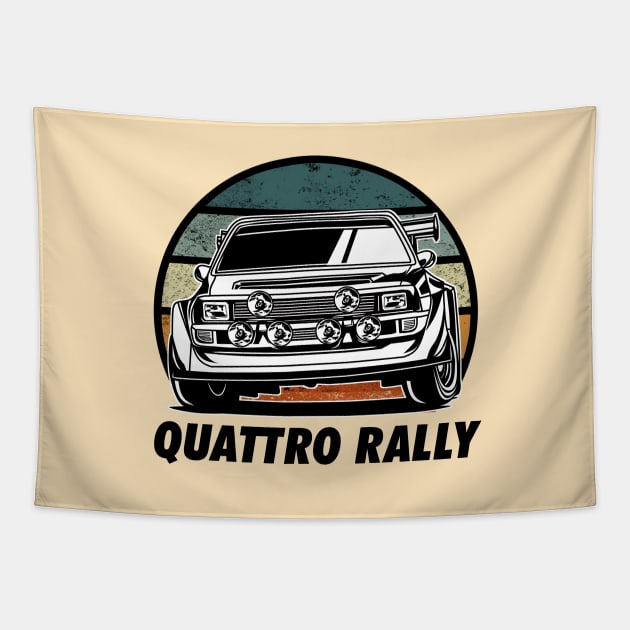 Quattro Rally Car Tapestry by mirailecs