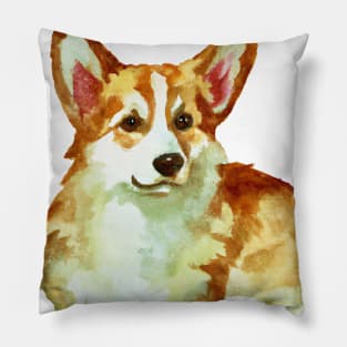 Pembroke Welsh Corgi Watercolor - Gift For Dog Lovers Pillow