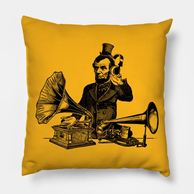 DJ-braham Lincoln! Pillow by UselessRob