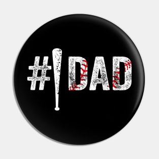 Number One Baseball Dad for Fathers Day #1 Daddy Pin