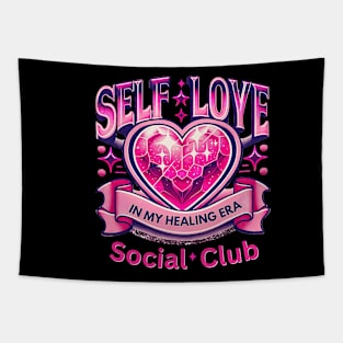 Retro Valentines Self Love In My Healing Era Social Club Tapestry