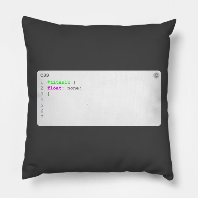 CSS Titanic Pillow by woundedduck
