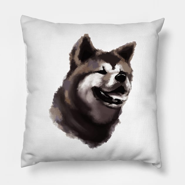 Akita Great Japanese Dog Pillow by Furrban