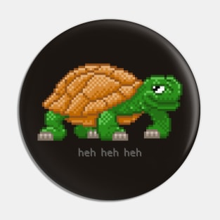 Weird Turtle Pixel Word Art Pin