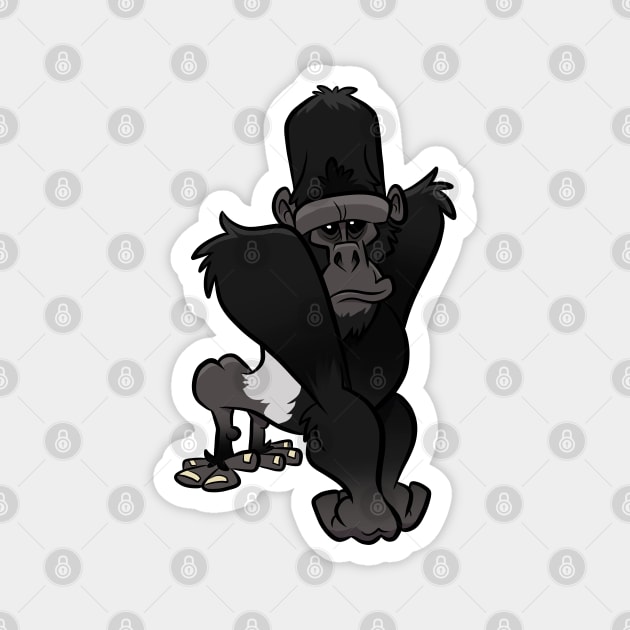 Silverback Gorilla Magnet by binarygod