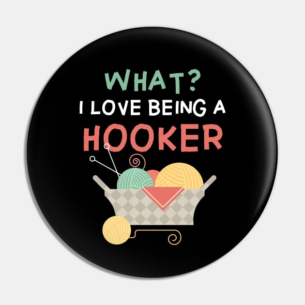 Crocheting Funny Saying Crochet Lovers Pin by MedleyDesigns67