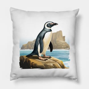 Galapagos Penguin Pillow