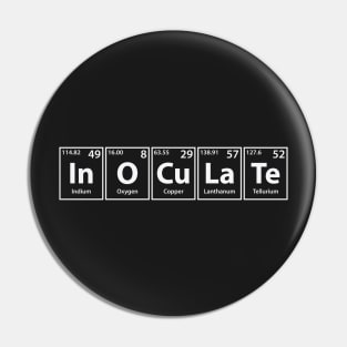Inoculate (In-O-Cu-La-Te) Periodic Elements Spelling Pin