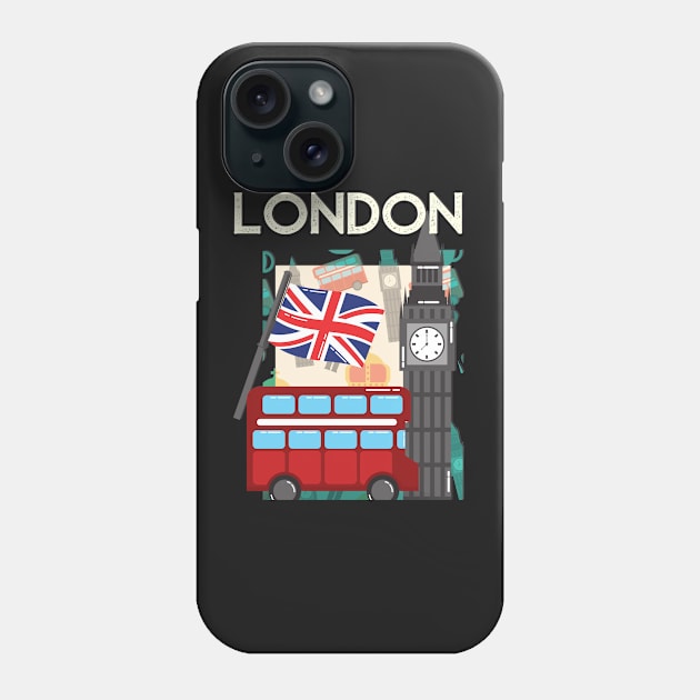 I Love London UK Travel more Wanderlust love Explore the city travel London souvenir Phone Case by BoogieCreates