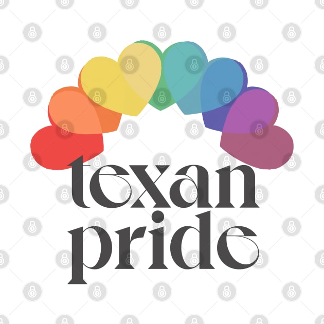 Texan Pride / Rainbow Hearts Aesthetic Design by DankFutura