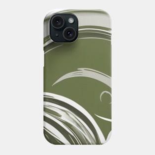 Emerald Dolphin and Leaf Artistic Emblem No. 776 Phone Case