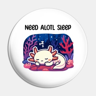 Cute Axolotl Sleeping Pin