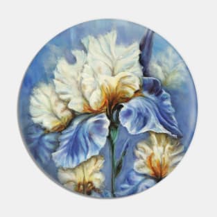 Irises Oil Painting Pin