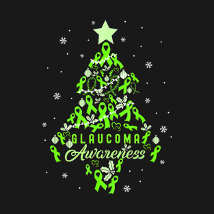 Christmas Tree Glaucoma Awareness T-Shirt