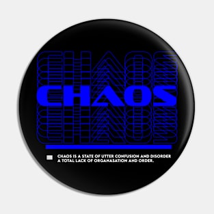 Chaos multi text minimalistic streetwear Pin