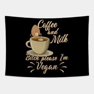 Vegan Vaganer Almond Milk Organic Milk Coffee Tapestry