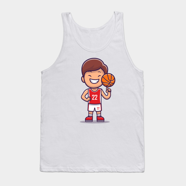 Boy Playing Basketball - Basketball - Tank Top