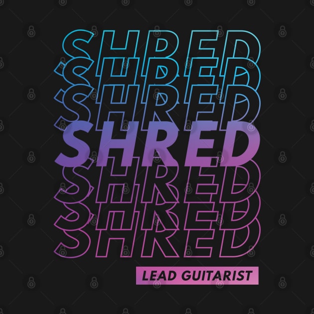 Shred Lead Guitarist Repeated Text Purple Gradient by nightsworthy