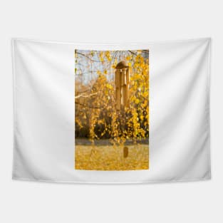 Wind Chimes in Autumn Garden Tapestry