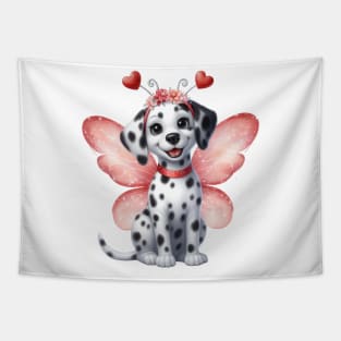 Valentine Fairy Dalmatian Dog Tapestry