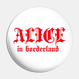 Alice in borderland title red Pin