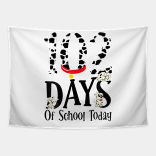 102 Days of School Today Dalmatian Dog Funny 100th Day Kids Tapestry