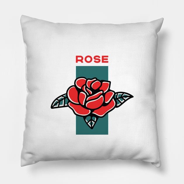 Red Rose Pillow by OM Des