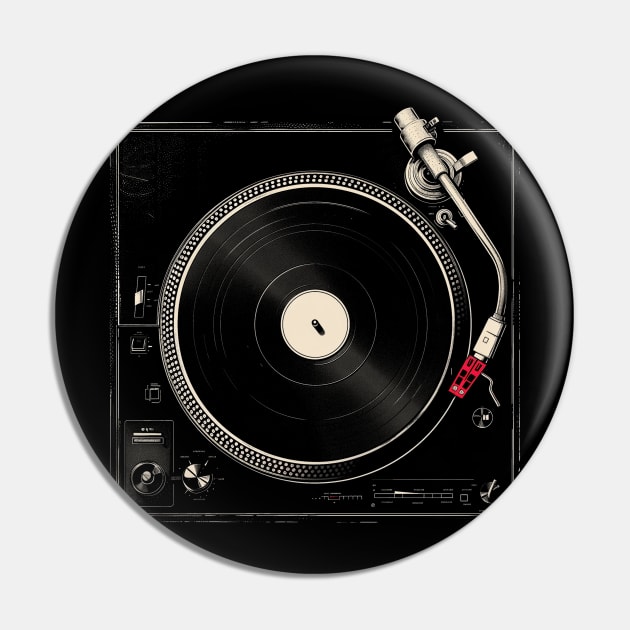 ClassicTurntable - Vintage Audio LP Vinyl Record Player Pin by UrbanLifeApparel