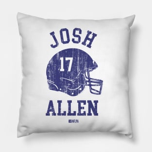 Josh Allen Buffalo Helmet Font Pillow