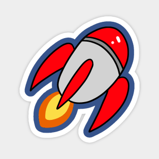 Chubby Rocket Ship Magnet