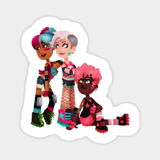 Roller Derby Girls Magnet