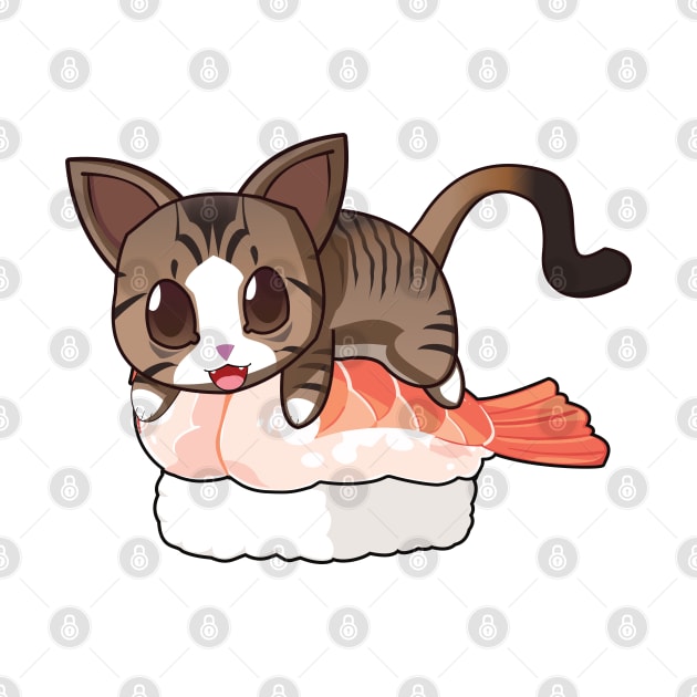 Brown Stripped Cat Shrimp Sushi by Myanko